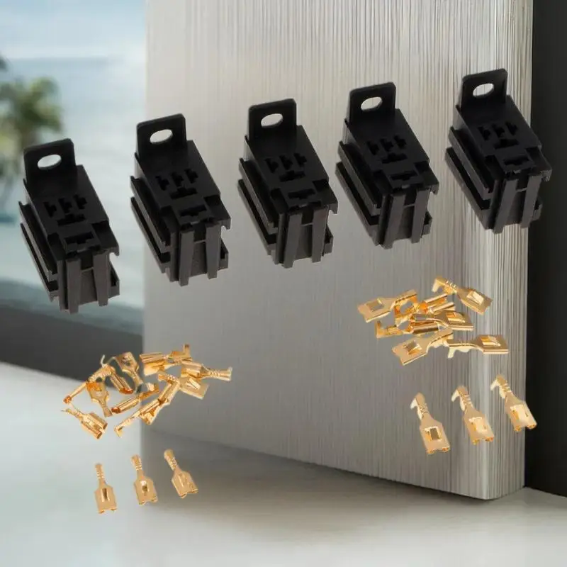 5 مجموعات/حزمة مقبس توصيل التتابع التلقائي بدون أسلاك، ملحقات DIY مع محطة مثبطات اللهب #2