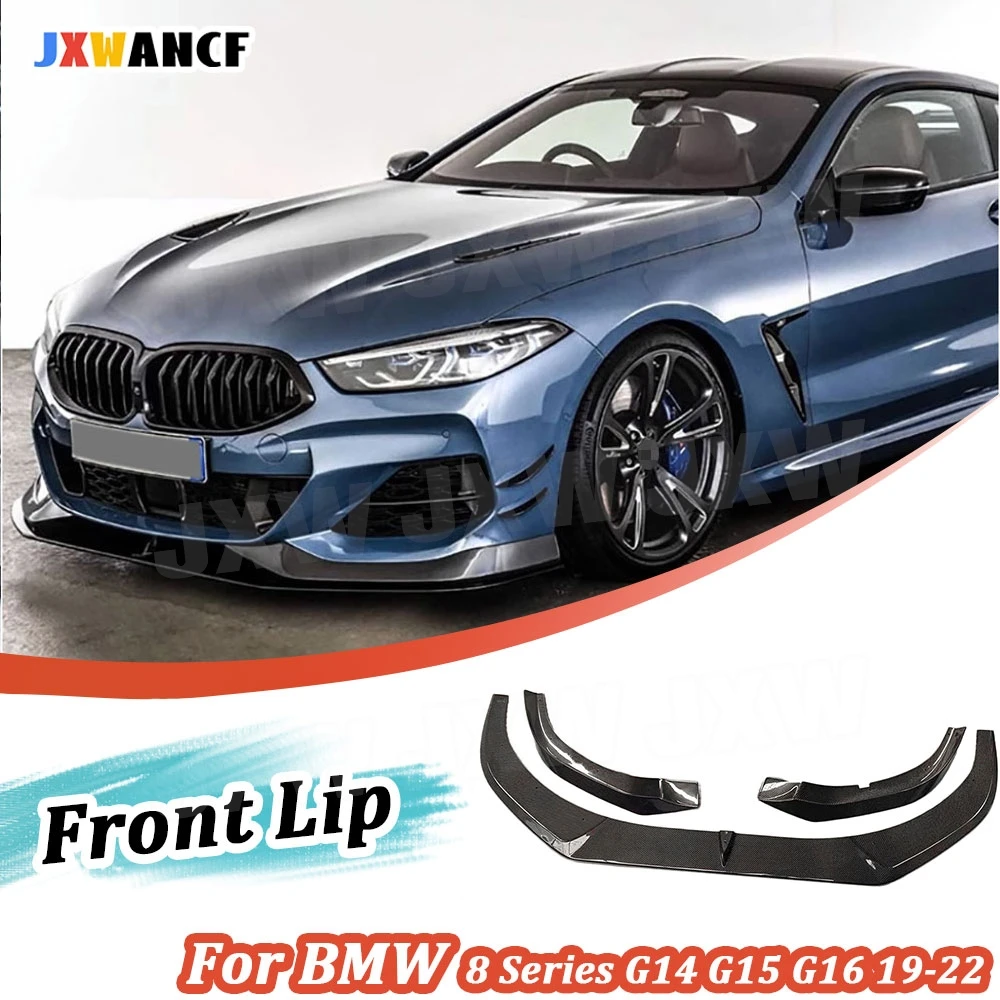 

JXWANCF Carbon Fiber Front Bumper Lip And Side Skirts Splitter Cupwings Winglets For BMW 8 Series G14 G15 G16 M Sport 19-22 FRP