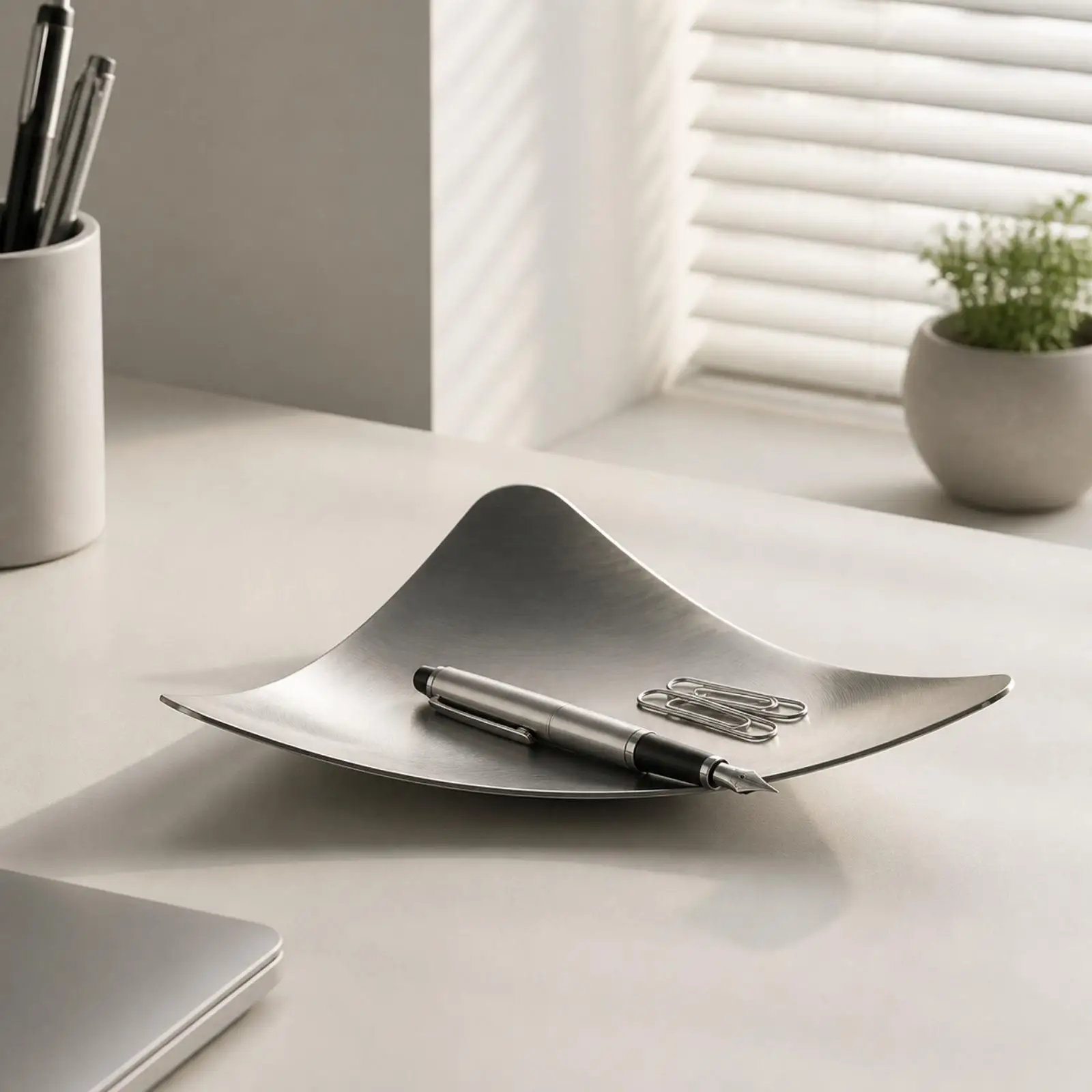 Heavy Duty Stainless Steel Tray for Dining Table Decoration Fruit Display Kitchen Counter Organization Sleek Minimalist Design