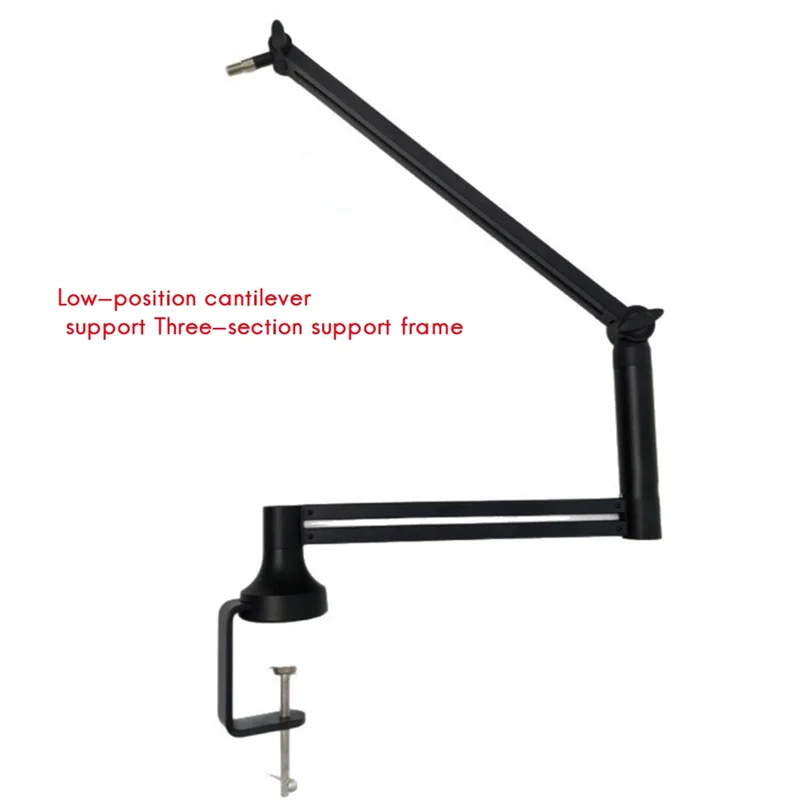 ABSQ-Gaming Microphone Stand With Adjustable Boom Arm Cable Management Mic Functionality