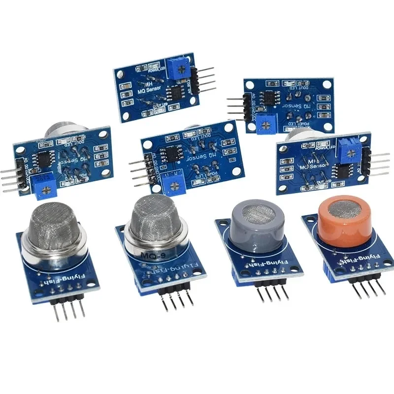 

9PCS Gas Sensor Gas Detection Sensor Module MQ-2 MQ-3 MQ-4 MQ-5 MQ-6 MQ-7 MQ-8 MQ-9 MQ-135 Sensor Module Starter Kit
