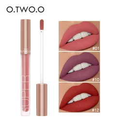 Wholesale O.TWO.O Lipstick Lip Gloss Makeup Waterproof Velvet 12 Colors Liquid Lip Stick Matte Long Lasting Sexy Red Lip Tint