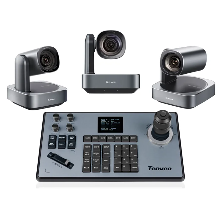 12X Zoom NDI Conference PTZ Camera Controller With Live Streaming 4D Joystick Keyboard Controller IP-for Conference System
