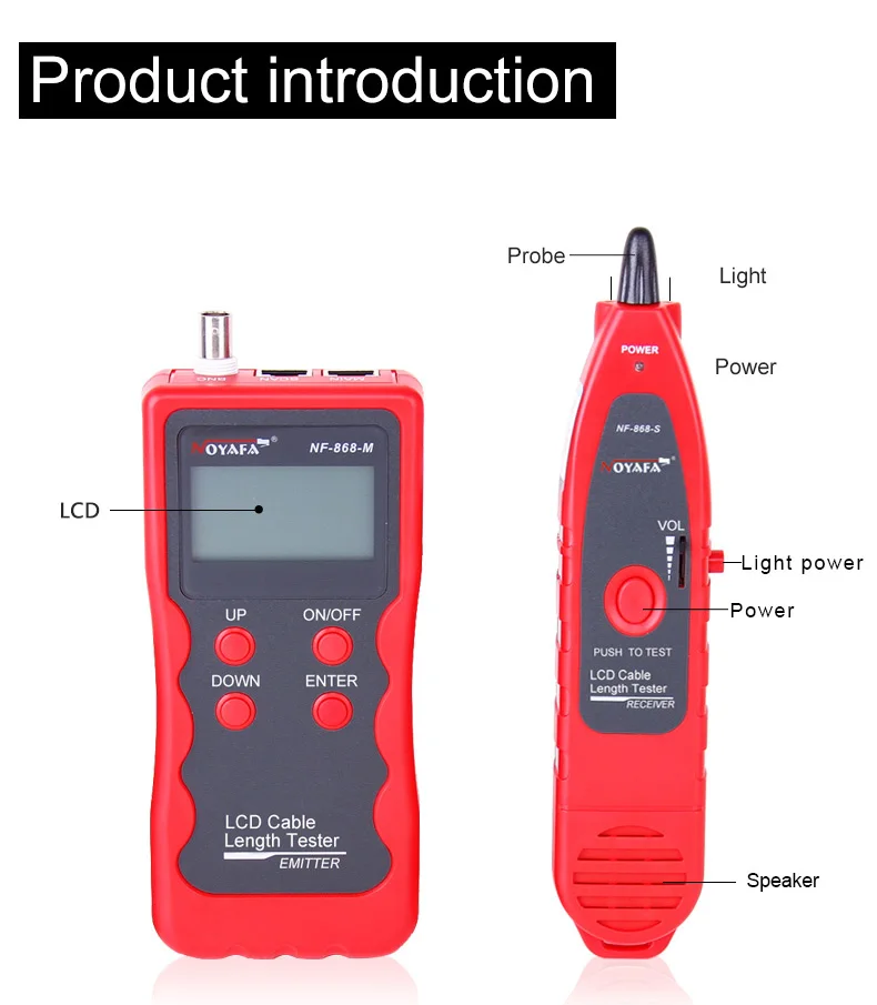 NOYAFA NF-868 Cable Continuity Length Tester Fault Locator Tracker for Network Coax USB Wire