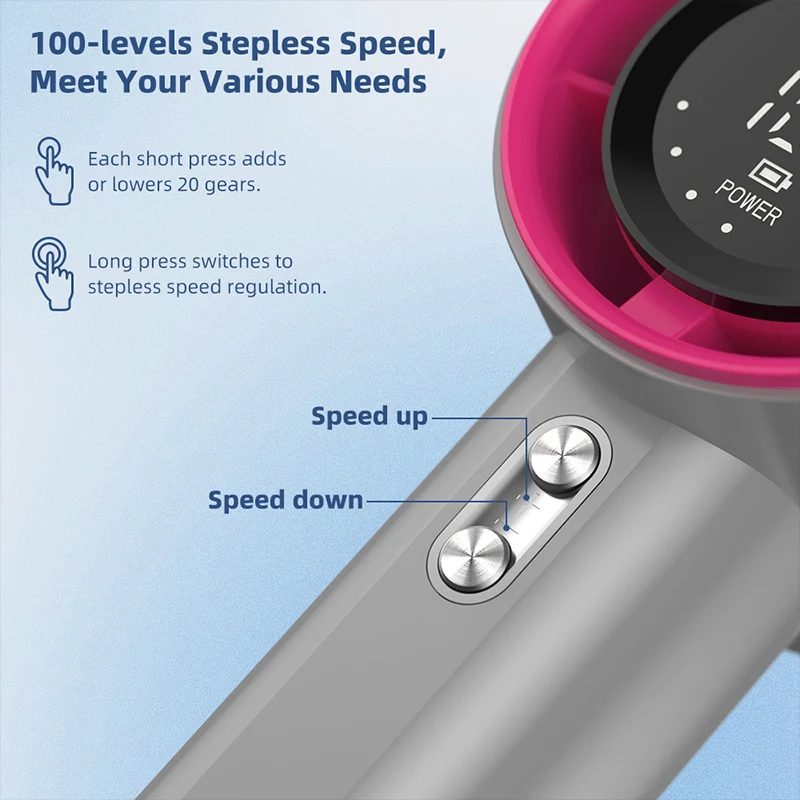 Mini Handheld Fan USB Charging 100-speed Turbo Electric fan Portable Outdoor Travel Camping Small Cooling Hand Fan ventilador