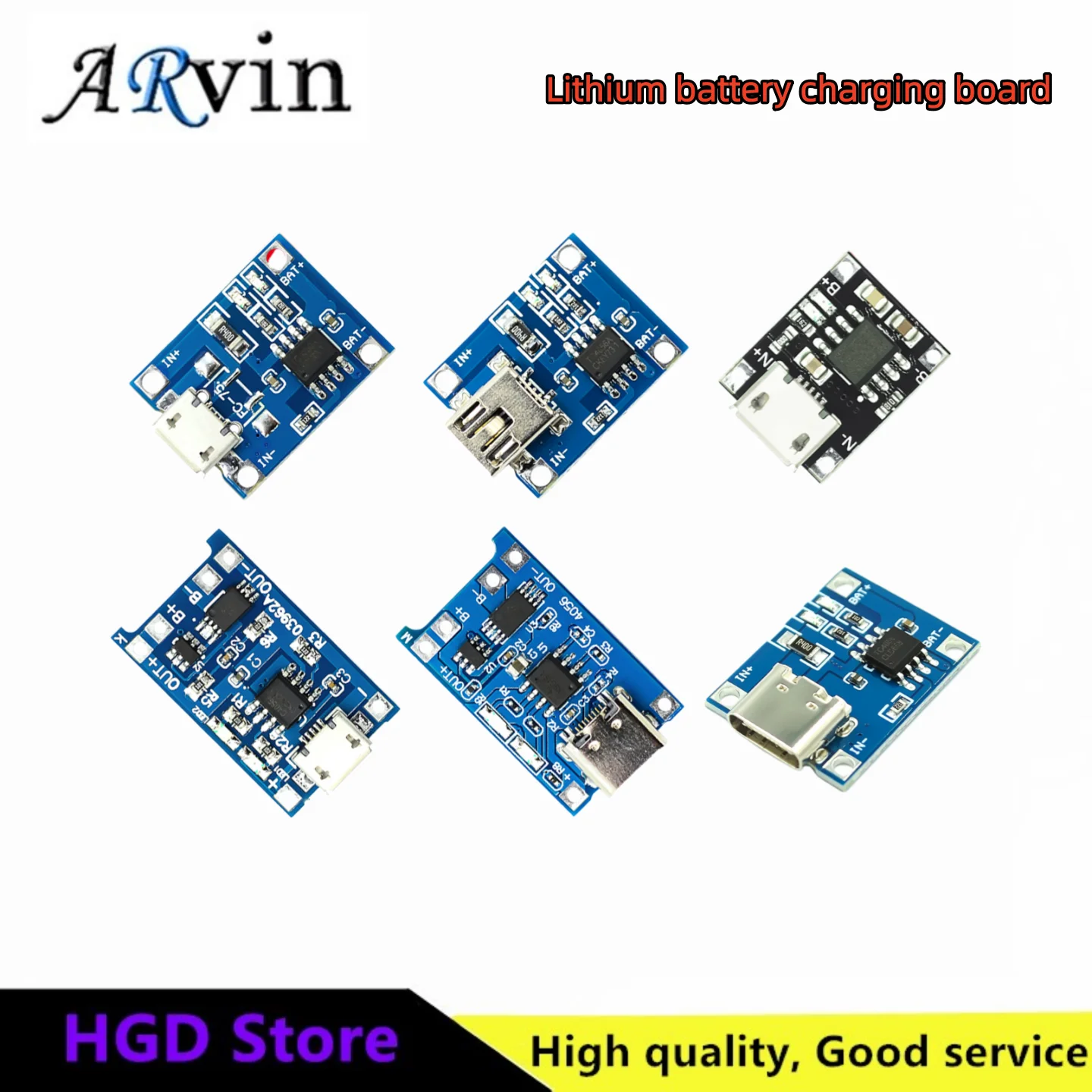 5pcs TP4056 | 18650 lithium battery 3.7V 3.6V 4.2V lithium battery charging board 1A overcharge and over discharge protection