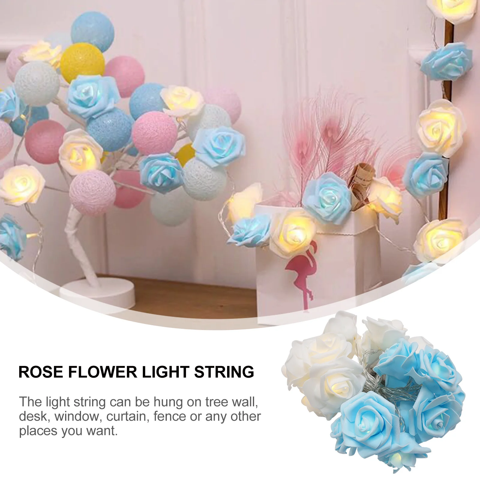 

1Pcs Rose Flower LED Light String Romantic Fairy Lamp String Party Wedding Festival Indoor Decor Romantic Rose Fairy Light
