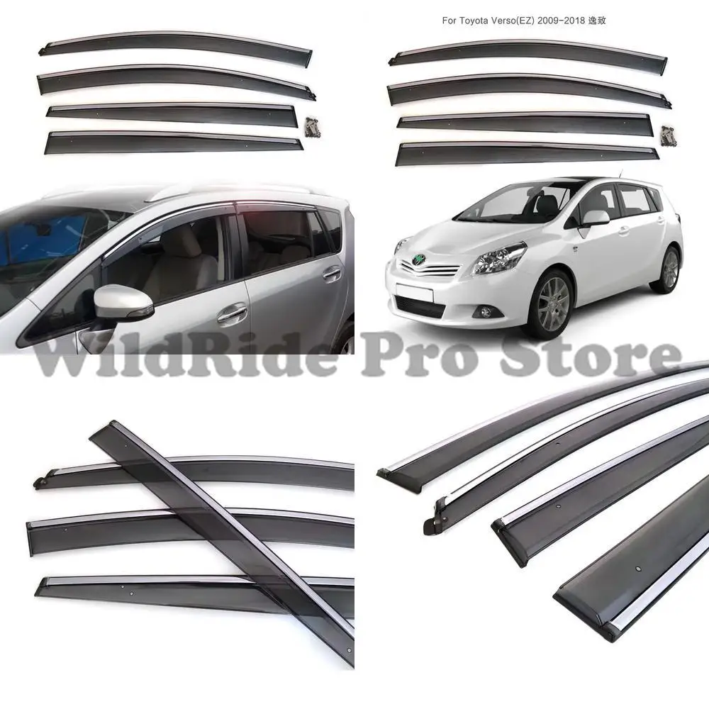 Rain Visor for Toyota EZ Verso 2009-2018 Window Deflector Plastic Thickened Windshield Guard 4pcs Set