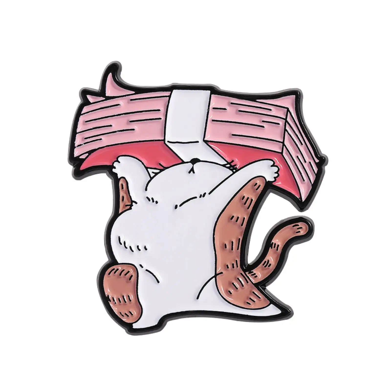 Cartoon-Broschen mit dem Motiv „Ich bin okay“, Katzenabzeichen für Rucksäcke, zur Dekoration von Kleidung, Anstecknadel, Schmuck, Geschenk. – Detail 1