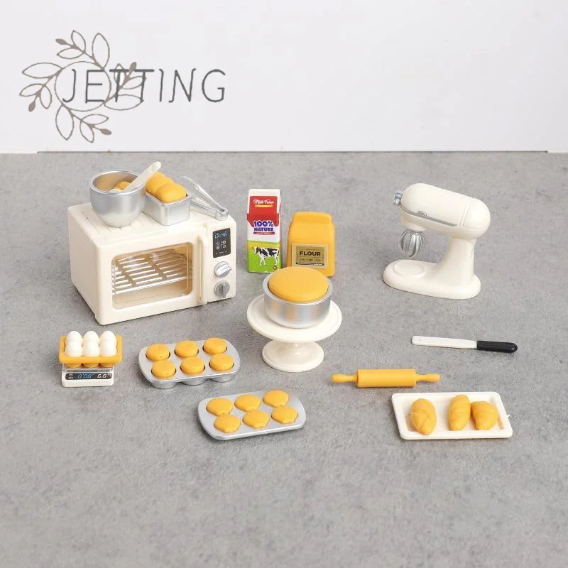 (DP11)1 Set New 1/12 Scale Miniature Dollhouse Food Electronic Oven Model Pretend Bread For Doll Accessories