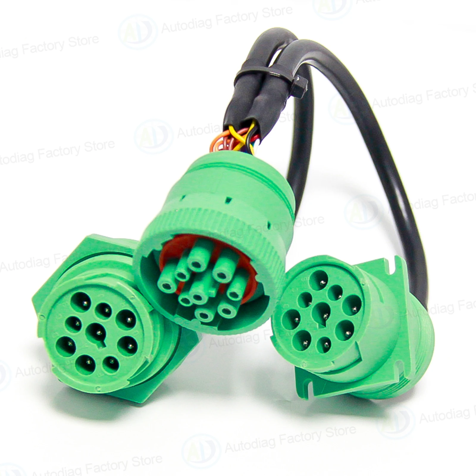 J1939 Y Splitter Cable For Cummins 9Pin Male&Female J1939 9 Pin Adapter Work for Cummins/Cat Diagnosctic Tool for ELD EOBR AOBRD