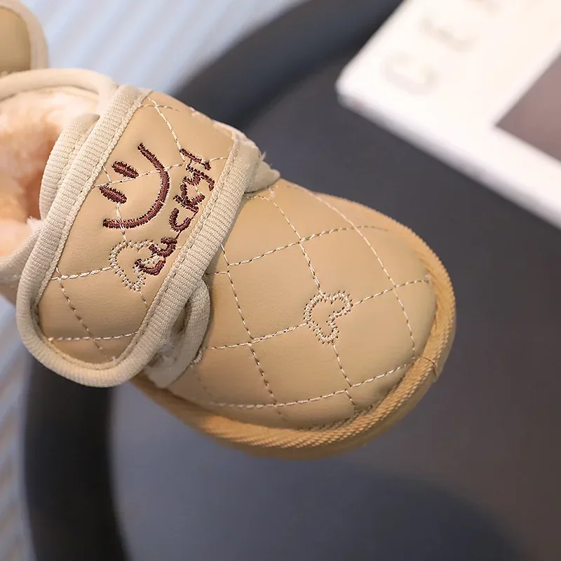 أطفال أحذية قطنية الفتيات طفل أفخم سميكة حذاء الثلج عالي الرقبة دافئ 2025 شتاء جديد للأطفال موضة لينة وحيد أحذية غير رسمية عدم الانزلاق #5
