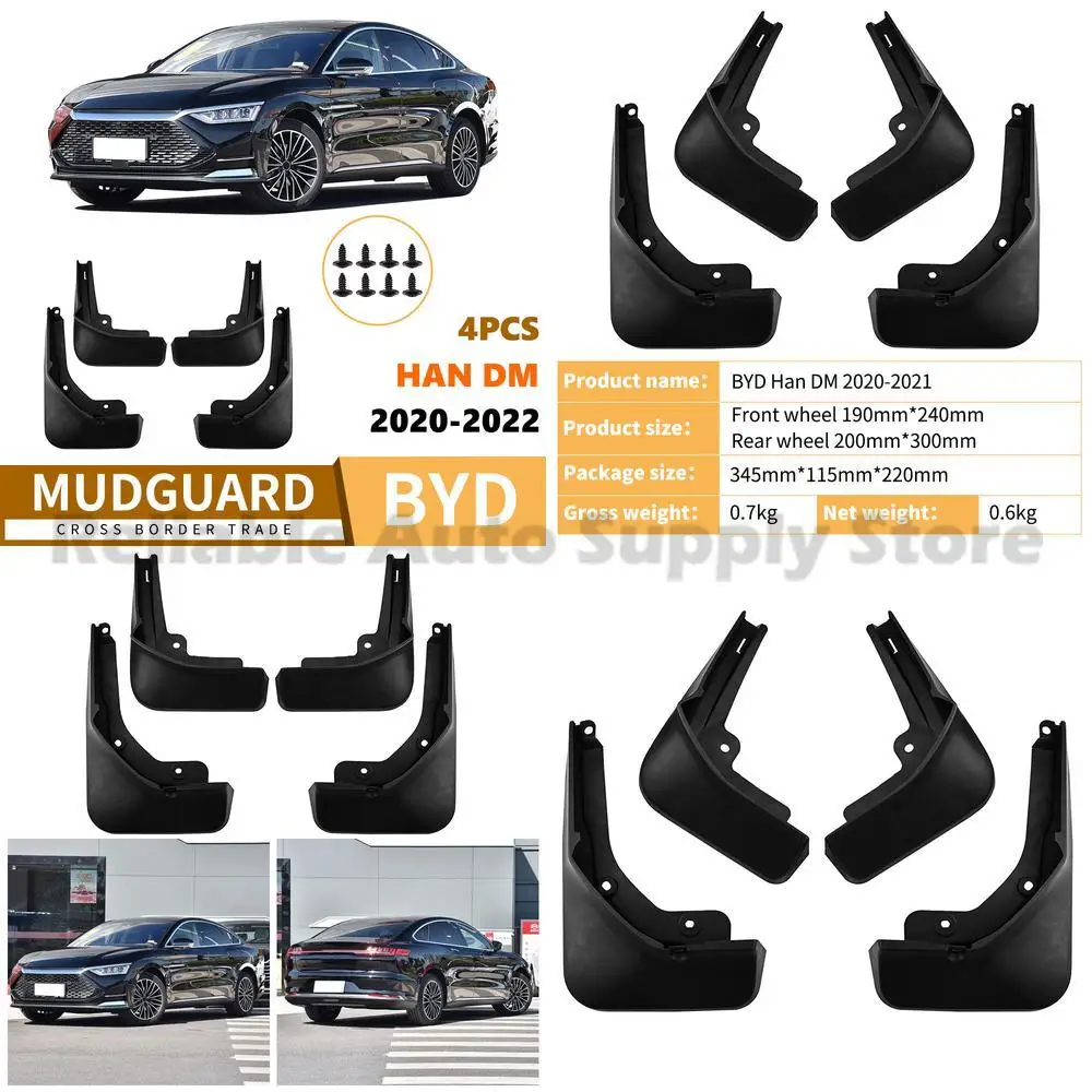 

For 2020 BYD Han DM Car Mud Flaps Fender Trim Front Rear Wheel Accessories Premium Quality Top Selling Durable Protection