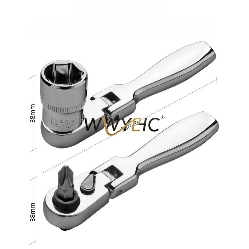 Suitable for 2 in 1 Xiaofei Mini Ratchet Wrench Movable Head 1/4 Dual-purpose Batch Sleeve Small Fast Automatic Rotating Allegro