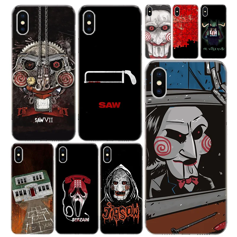 SAW The Jigsaw Killer Horror Film Phone Case Cover For iPhone 11 12 13 14 15 16 Pro Max Apple X XS XR 7 Plus 8 + Art Customized 