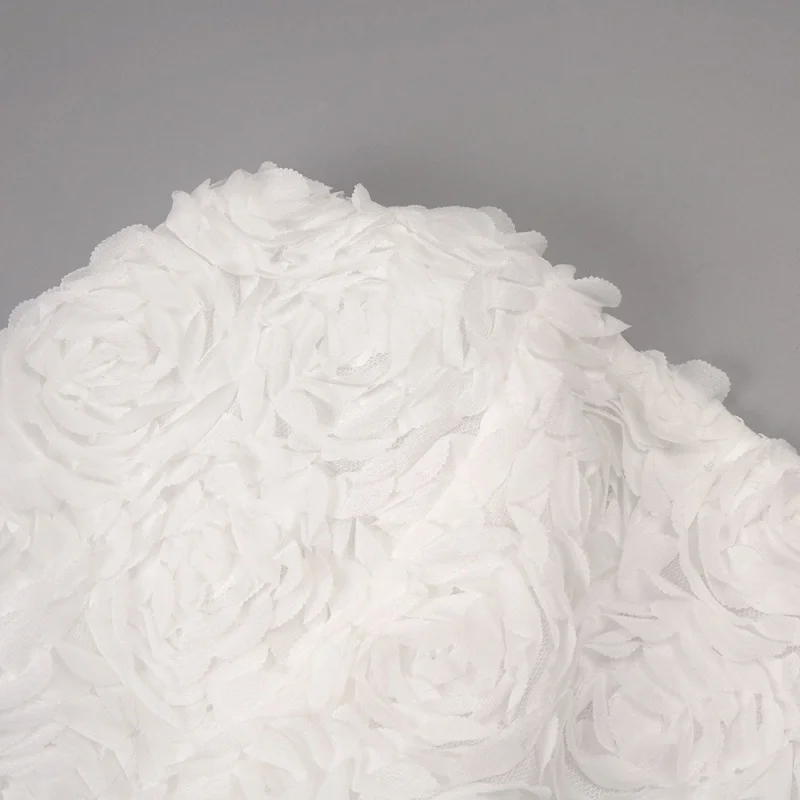 ชุดเซ็ทกางเกงขายาวทรงตรงเอวสูงสุดหรูหราแบบสั่งตัดพิเศษ เสื้อกั๊กสั้นทรงเข้ารูปเปิดไหล่ประดับดอกไม้ 3 มิติ สไตล์เก๋ไก๋ ชุดใหม่สำหรับงานปาร์ตี้และคลับ