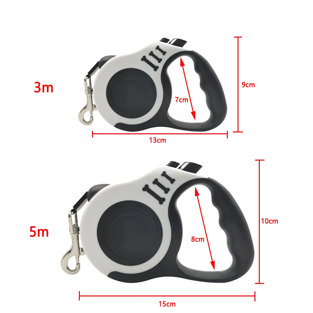 3M 5M Automatisch Einziehbare Nylon-Hundeleine, Langlebiges Zugseil für Kleine und Mittlere Welpen, Hunde und Katzen – Detail 2