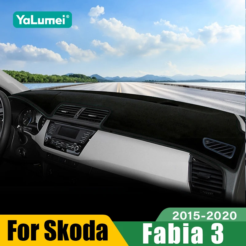 

For Skoda Fabia 3 MK3 NJ 2015 2016 2017 2018 2019 2020 Car Dashboard Sun Shade Cover Instrument Desk Non-slip Mat Accessories