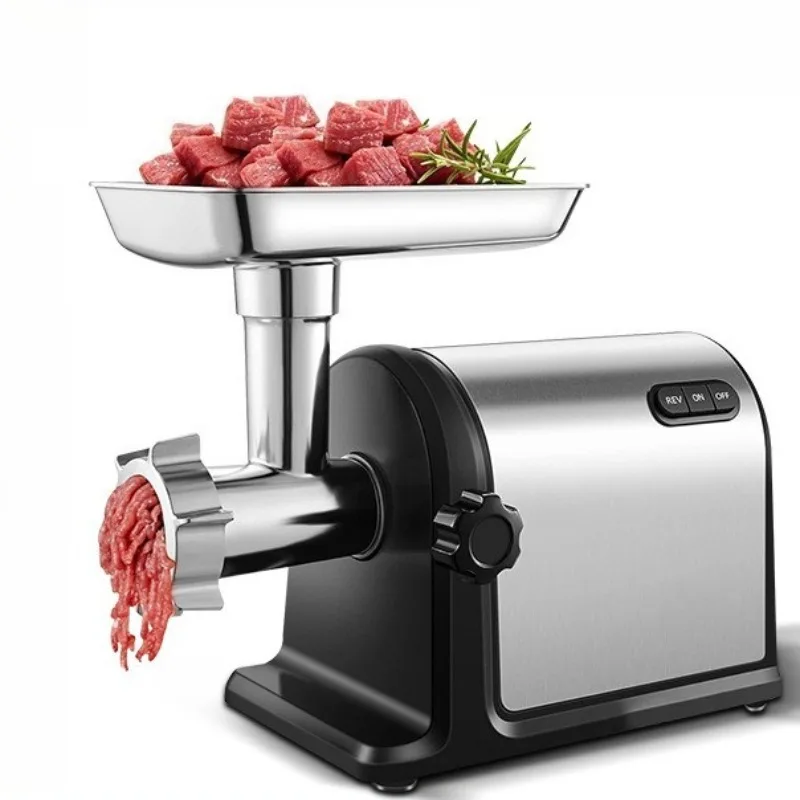High Efficiency Electric Meat Grinder Stainless Steel Multifunctional Household Kitchen Appliance Sausage Stuffer Food Slicer