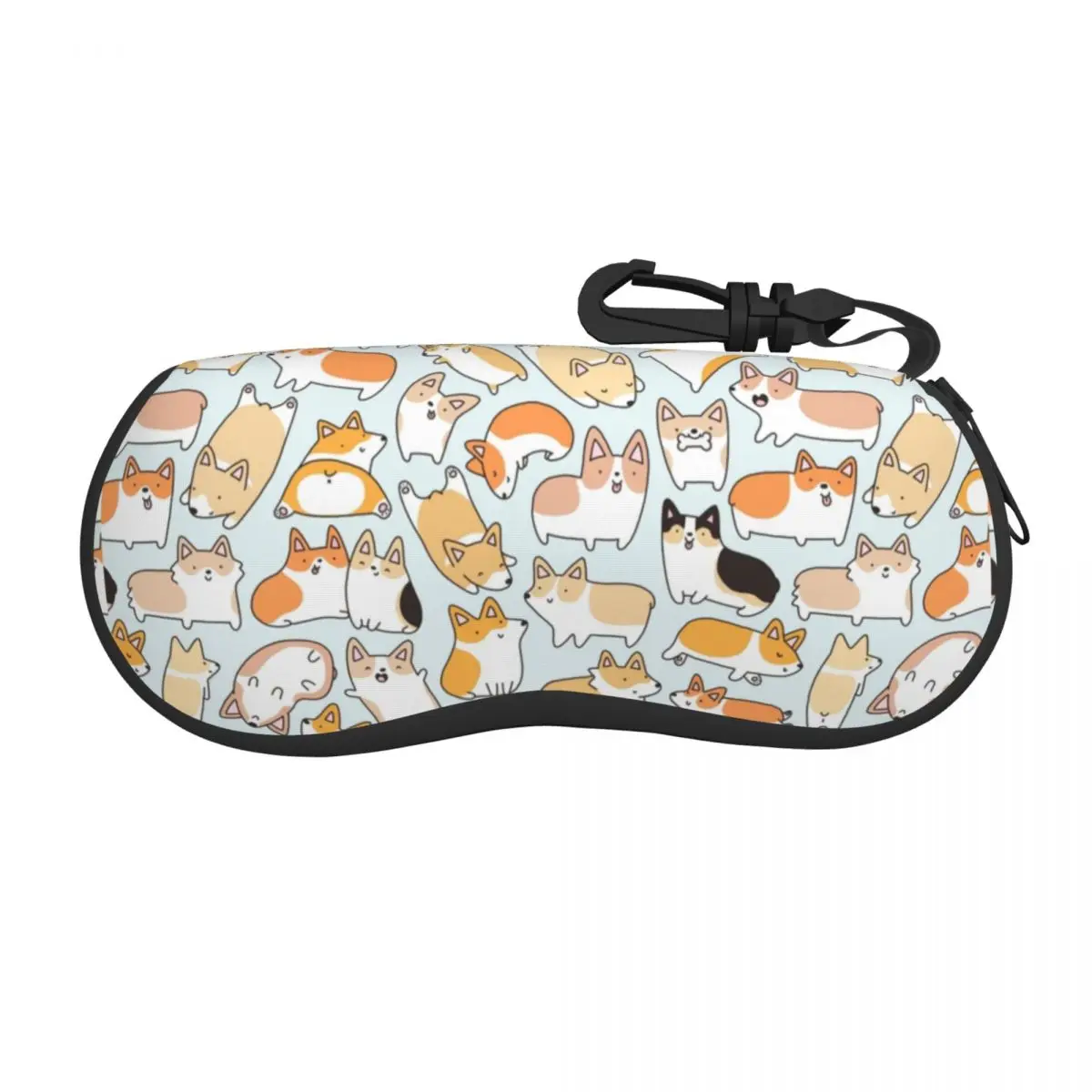 

Custom Corgi Doodled Glasses Case Portable Welsh Corgis Dog Shell Eyeglasses Case Sunglasses Box