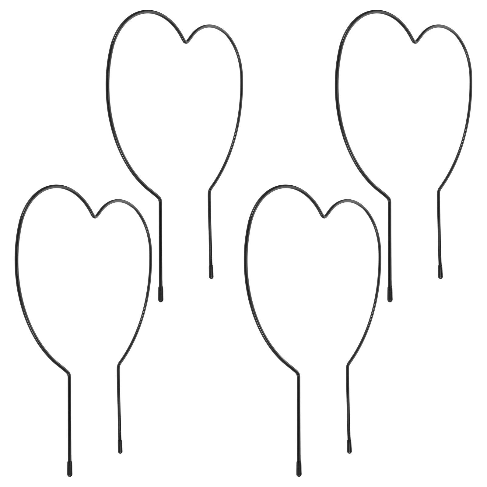 

4pcs Plant Climbing Frame Heart Shaped Durable Iron Garden Indoor Trellis Flower Support Rod Vine Holder Stand Metal Flowers