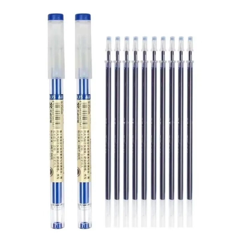54 stks/set Japan Fijne Punt Pen 0.35mm Zwart Blauw Rode Inkt Gel Pen Balpen School Kantoor Student Schrijven Briefpapier aanbod