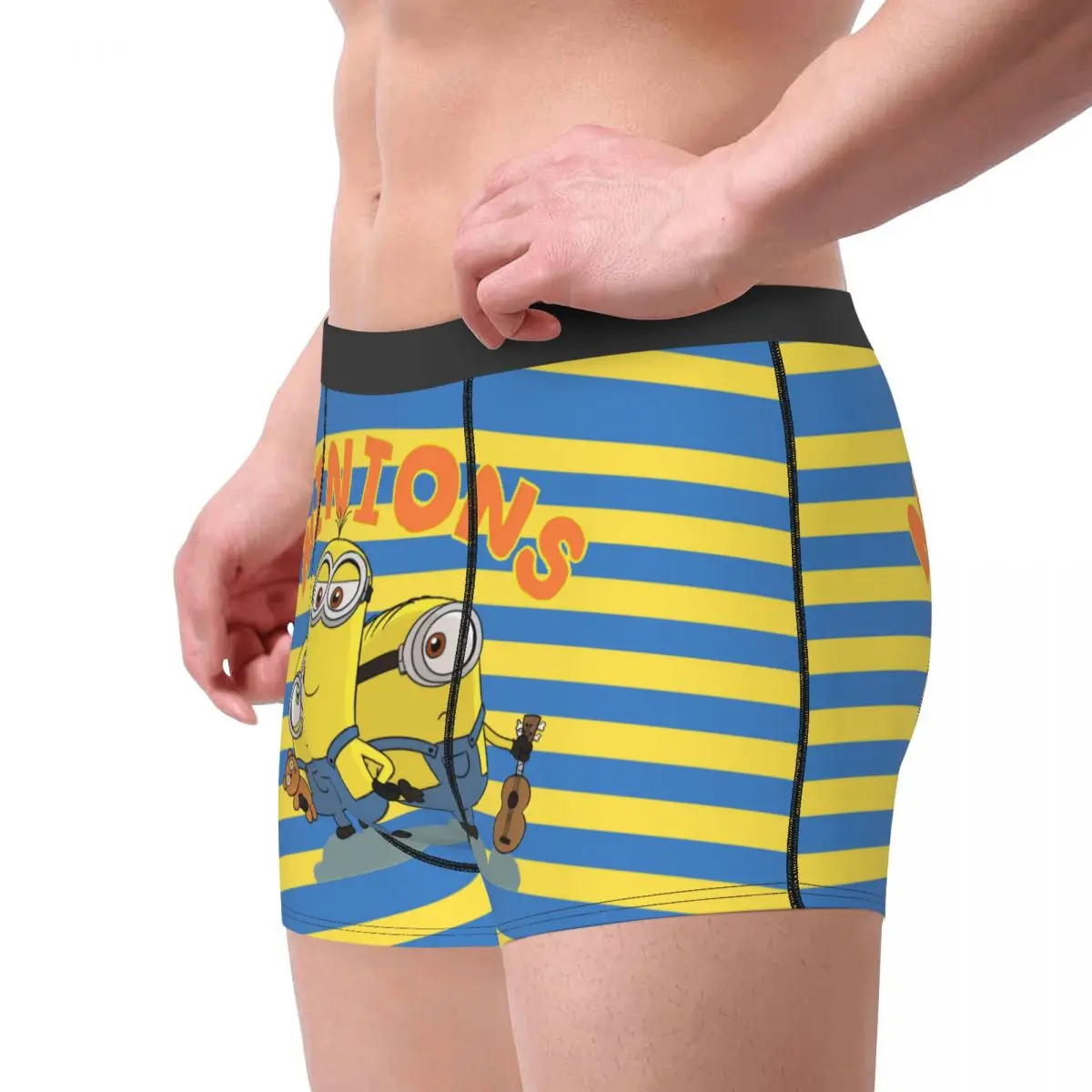 Custom Male Cool Minions Men's Underwear Boxer Briefs Breathable Shorts Panties Underpants
