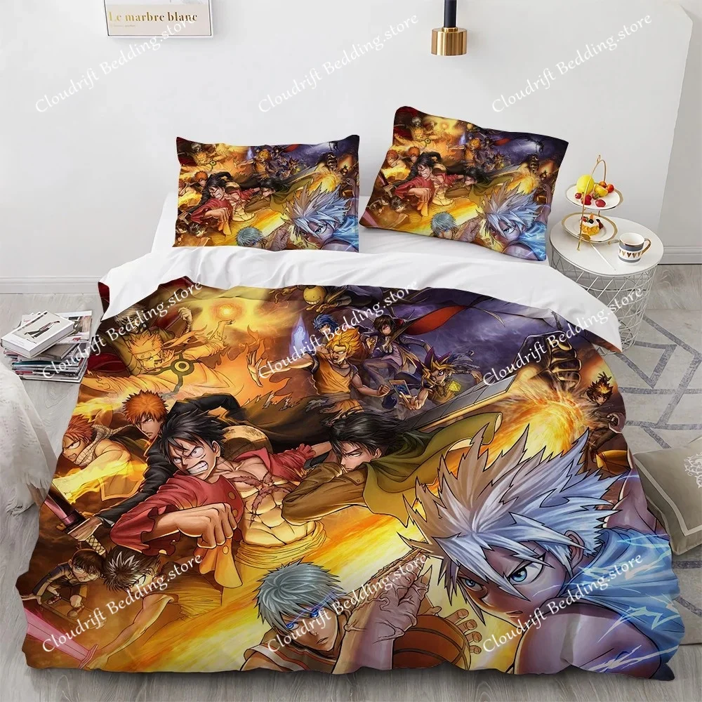 

3D Print Fashion Anime Hunter X Hunter Bedding Set Boys Girls Twin Queen Full Size Duvet Cover Pillowcase Bed Adult Bedroom