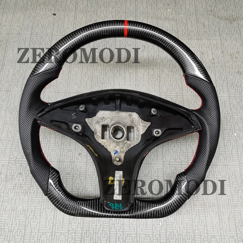 Real Leather Carbon Fiber Steering Wheel For Benz SLR SLK GLK