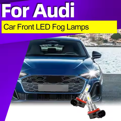 2x 12V H8 H11 High Quality LED Car Fog Lights 6000K Bulbs Canbus For Audi A4 B8 2013-16 S4 2014-2016 A3 8V 2015-17 A5 2011-2017