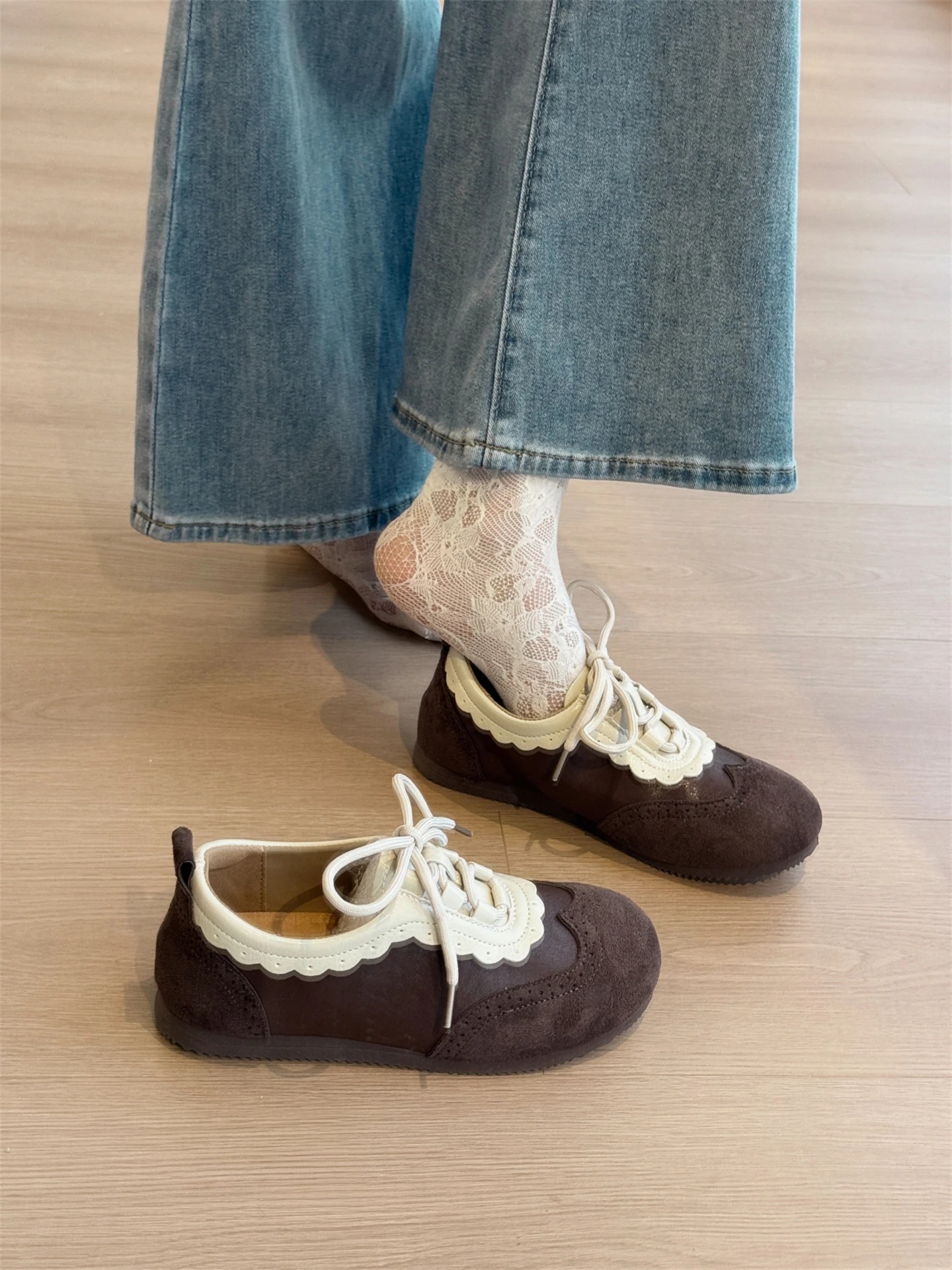 ballet-dequn-shoes-women's-2026-new-retro-versatile-soft-bottom-sports-single-casual-loafers-unisex-flats-size-34