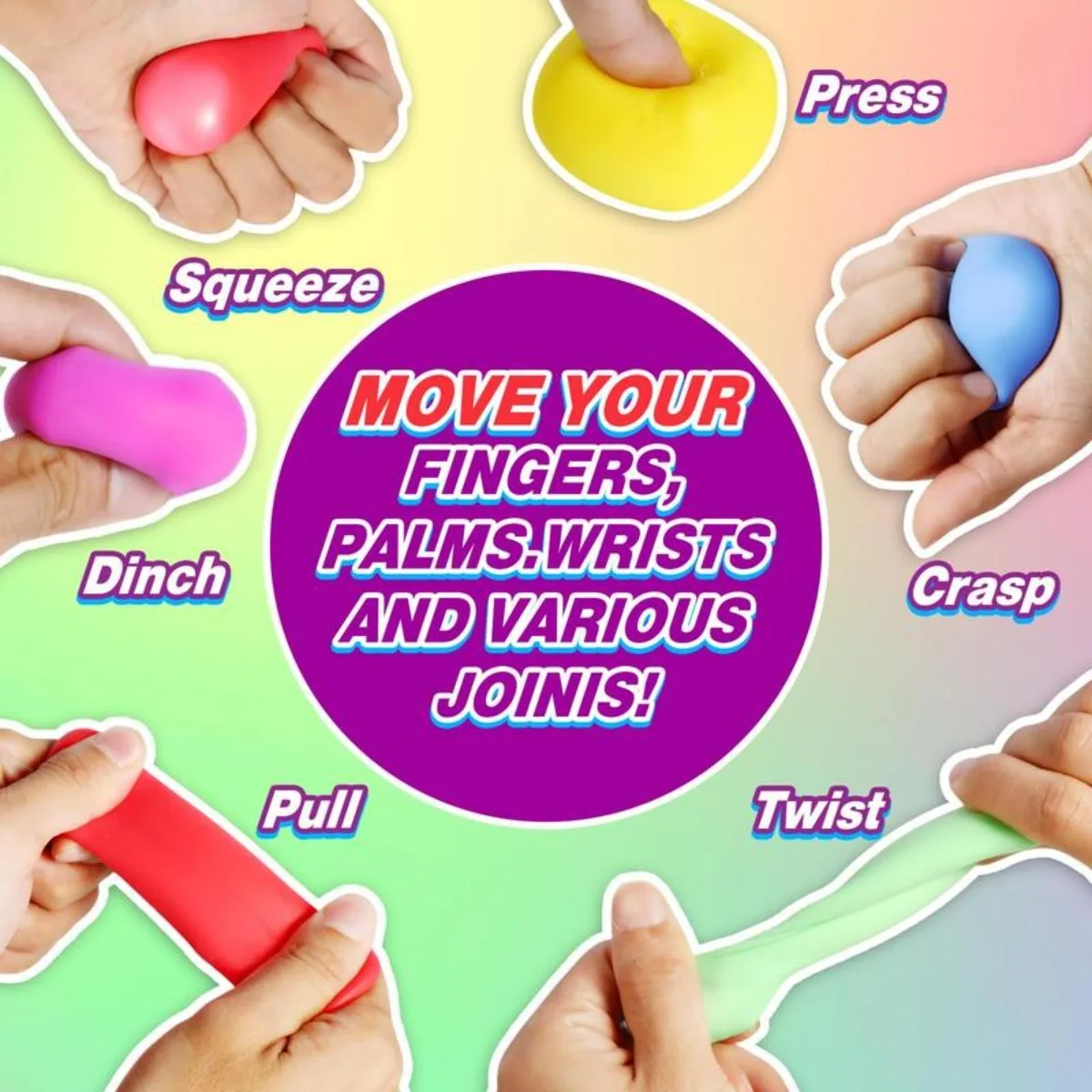 ランダムカラーのスクイーズキューブ8個、ストレス解消キューブ、不安解消のための伸縮性のあるフィジェットキューブ、教室用の静かなフィジェット