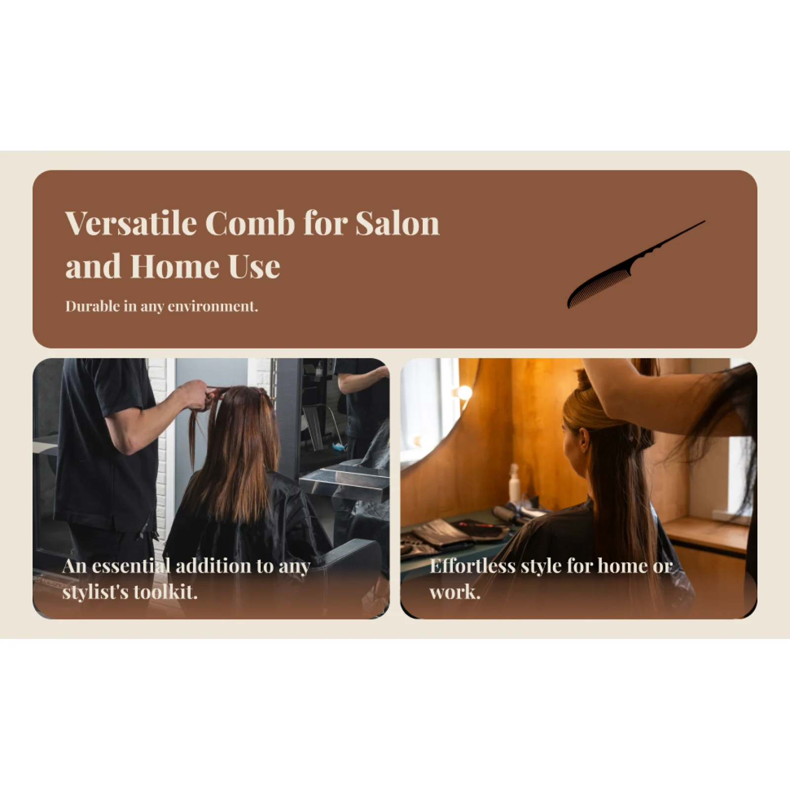 Salon Hairdressing Comb Carbon Fiber Hair Styling Comb Long and Short Hair Cutting Tool for Barbershop Use