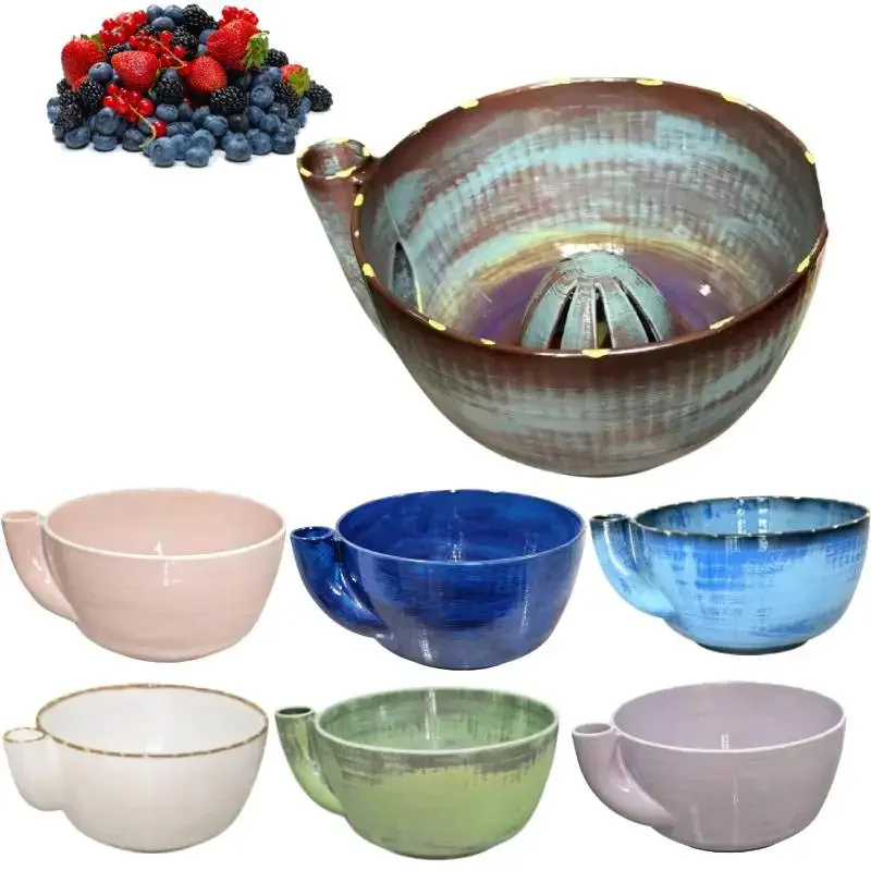 2026 Self Spinning Berry Washing Bowl PLA with Drain Holes, 360 Degree Cleaning Fruit Swirl Colander Center Cone, Automatic