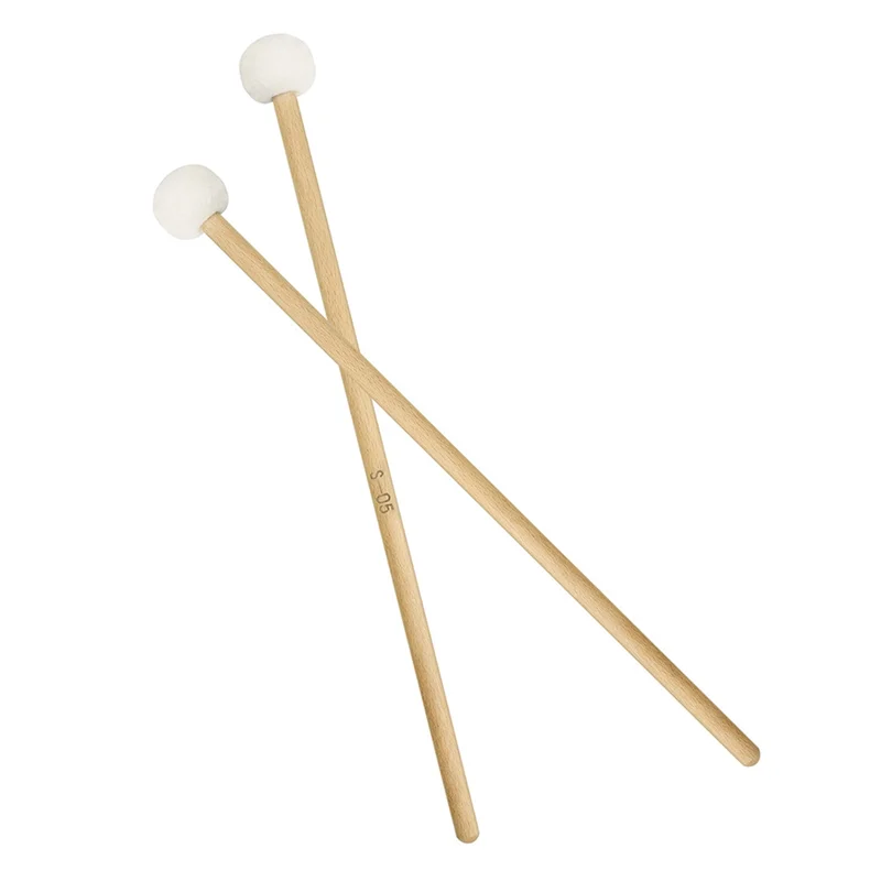 Percussion Accessories S-05 White Felt Head Timpani Wooden Timpani Hammer Marching Drum Drum Stick Snare Drum Drumstick