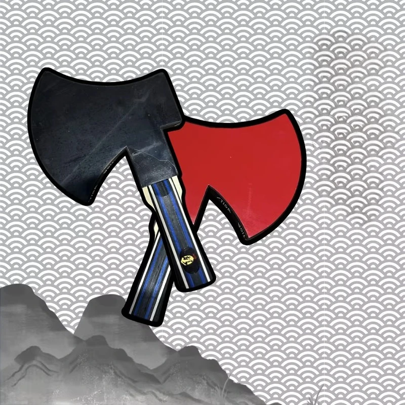 

Ракетка для настольного тенниса уникальной формы с тонким карбоновым слоем и деревянной структурой, профессиональная ракетка с основанием из древесины