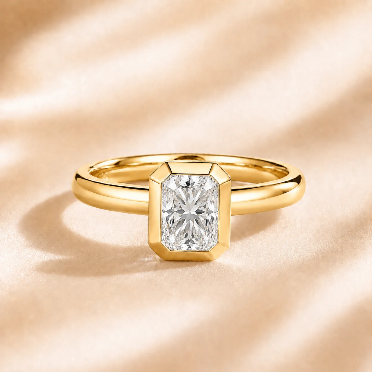 Maßgefertigter Labor-Diamantring 9K 14K Gold 0,5ct bis 3ct VVS-Reinheit D-Farbe Verlobungs-Hochzeits-Versprechen-Jubiläumsring für Damen