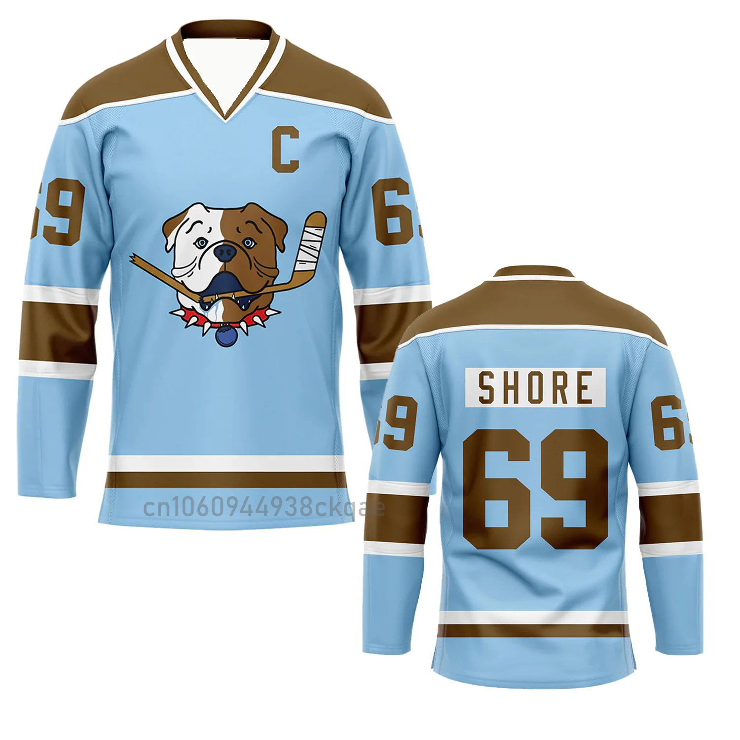 Shoresy Shore 69 Sudbury Blueberry Bulldogs Jersey T-Shirt Men Women Letterkenny Merch Hockey Top Funny Gift V-Neck