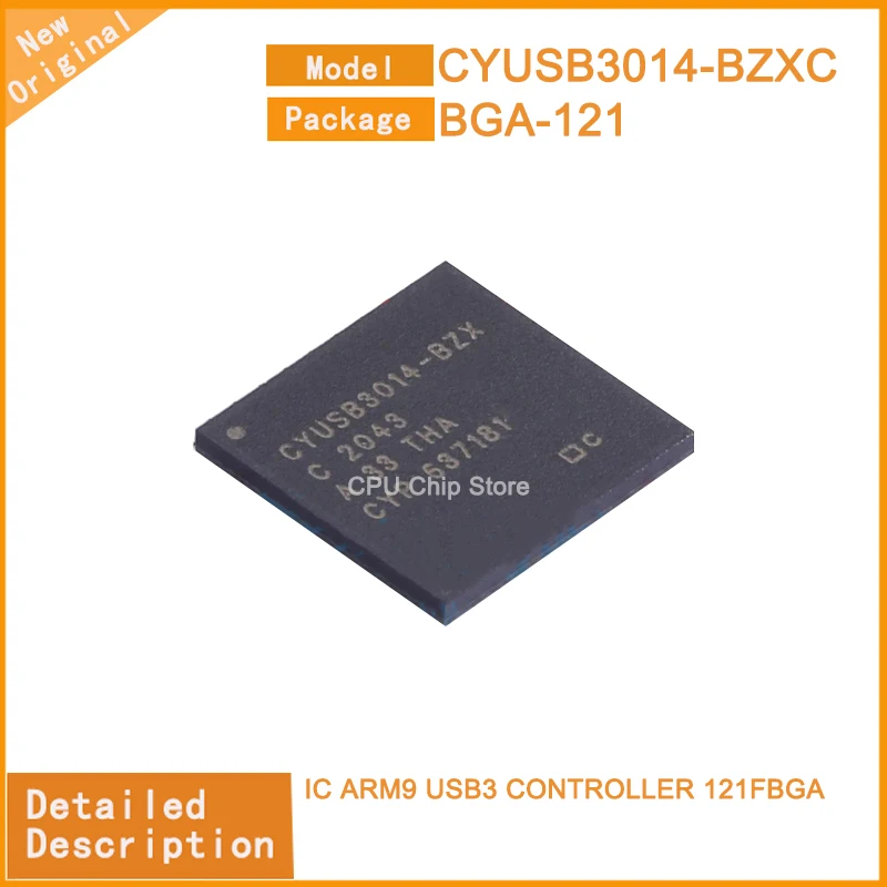 1PCS  New Original   CYUSB3014-BZXI  CYUSB3014-BZXC  IC ARM9 USB CONTROLLER 121FBGA