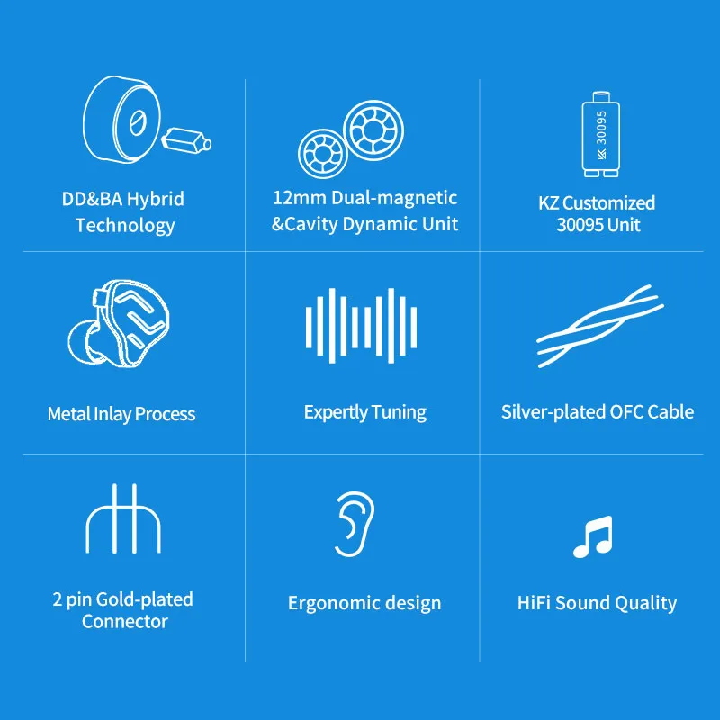 KZ ZNA-auriculares intrauditivos de Metal con cable, cascos con Monitor, 12MM, doble magnético y cavidad, dinámicos, HiFi, bajos, deportivos, para juegos