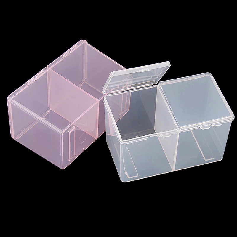 Transparent Plastic Cotton Swab Storage Box Desktop Dust-Proof Makeup Removal Cotton Lipstick Cosmetics Storage Organization