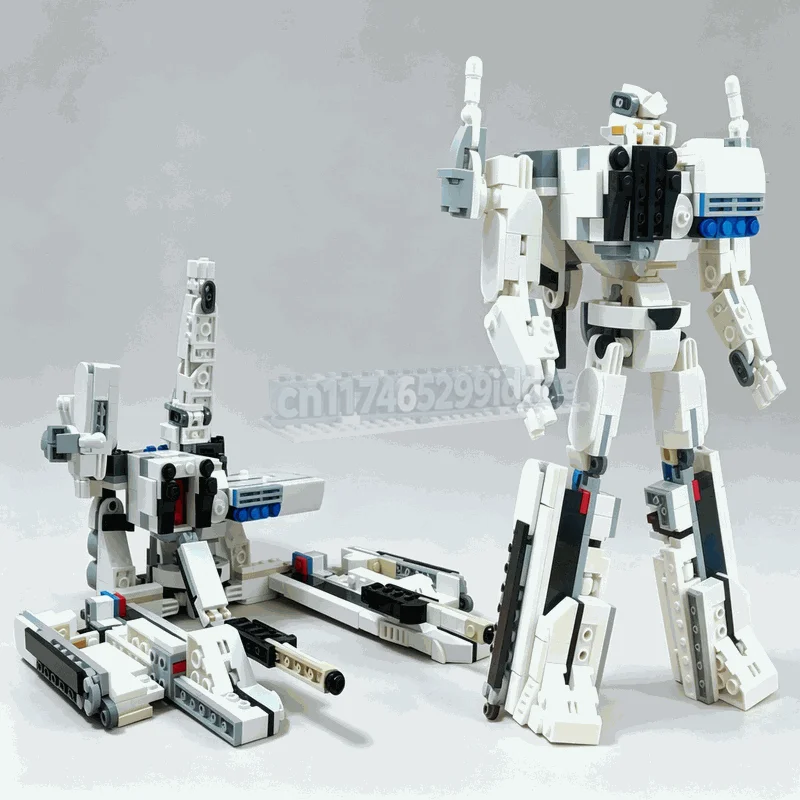 NEW 535PCS Transforming Space Robot Building Blocks Multi Form Mecha Figure DIY Assembly Model Creative Desktop Decoration Gift