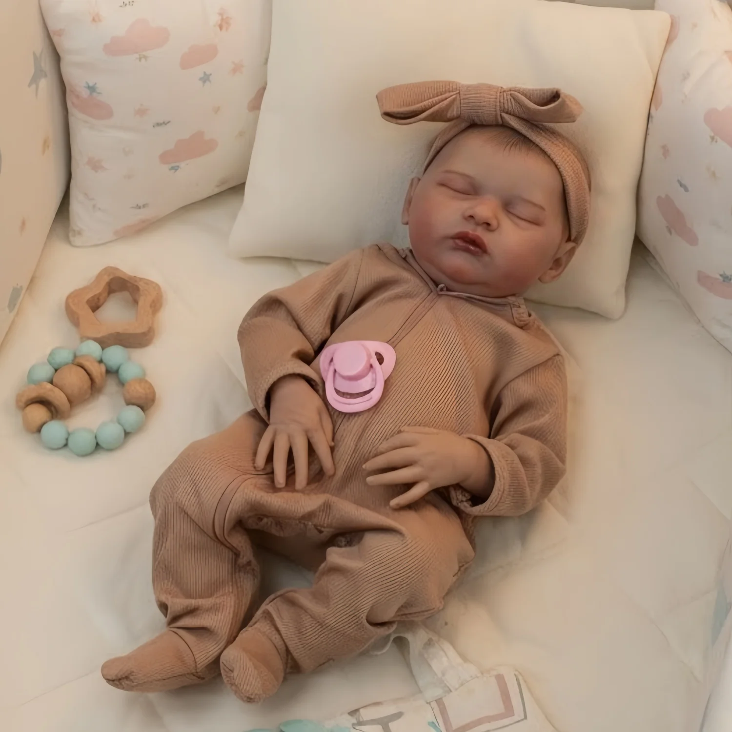 48CM Zachte Siliconen In Slaap Laura Bebe Levensechte Geschilderde Reborn Babypop Speelgoed Pasgeboren Meisje Pop Voor Geschenken En Collectie