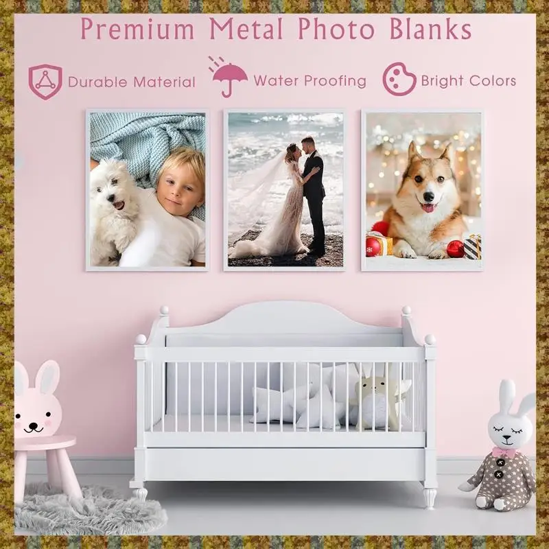 20 قطعة الفراغات التسامي الألومنيوم الحرارة الصحافة المعادن صور الفراغات DIY بها بنفسك علامة معدنية فارغة التسامي الفراغات المعدنية لغرفة دائم