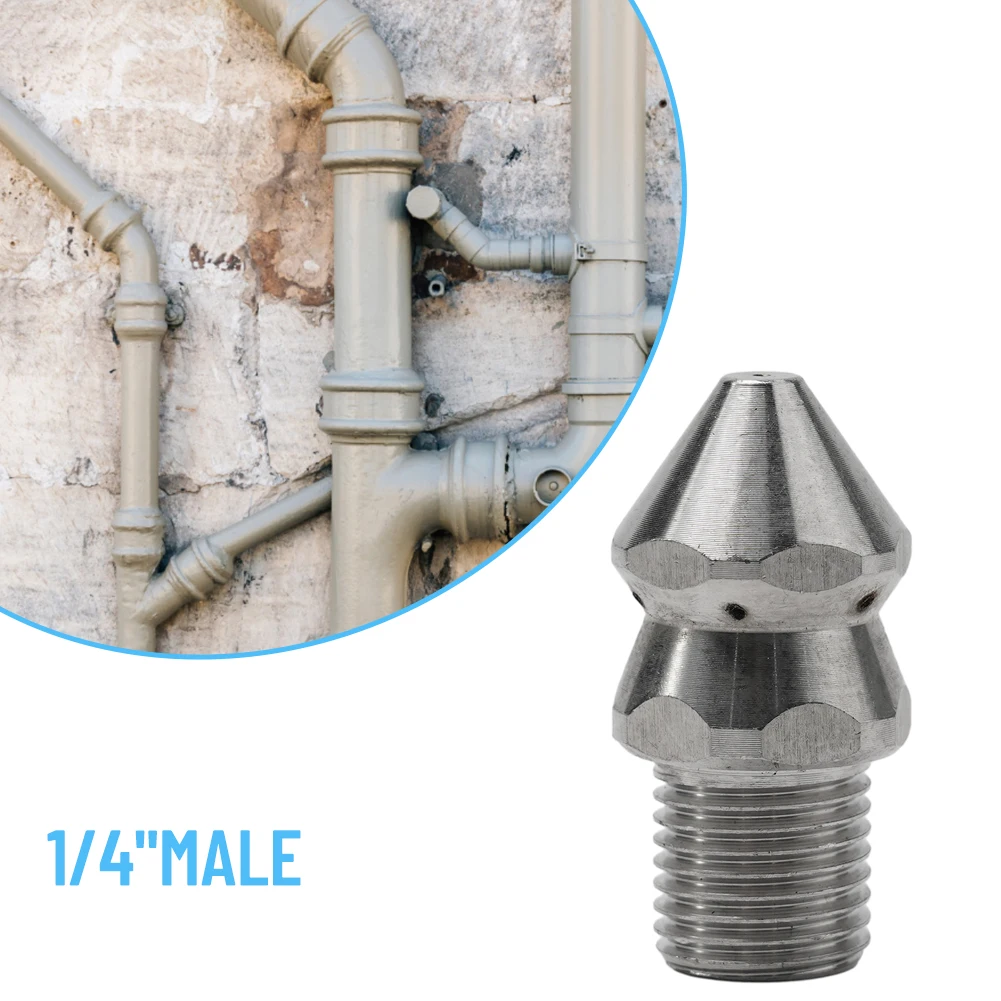 Cleaning Nozzle Stainless Steel 250 Bar 4/5/7 Jets Accessories Drain Sewer High Pressure Replacement Brand New