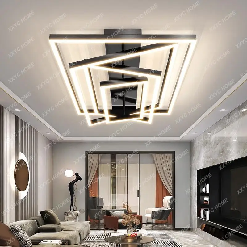Living room main light package simple atmosphere advanced light luxury rectangular ceiling light Zhongshan lamps whole