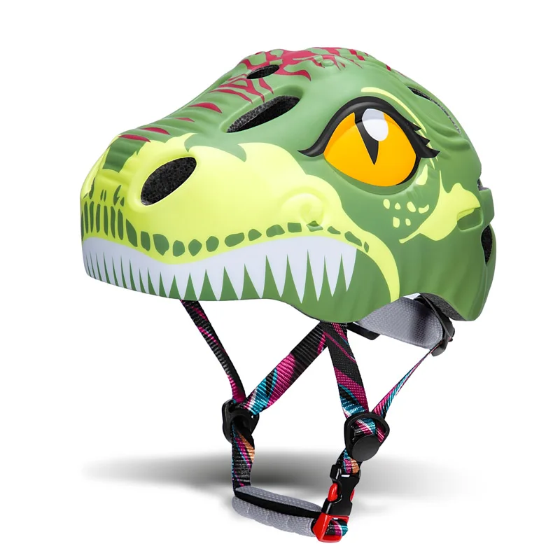 

﻿ Children Bike Helmet Dinosaur Design Adjustable Toddler Helmet for Bicycle Skateboard Balance Bike Riding Lightweight Helmet