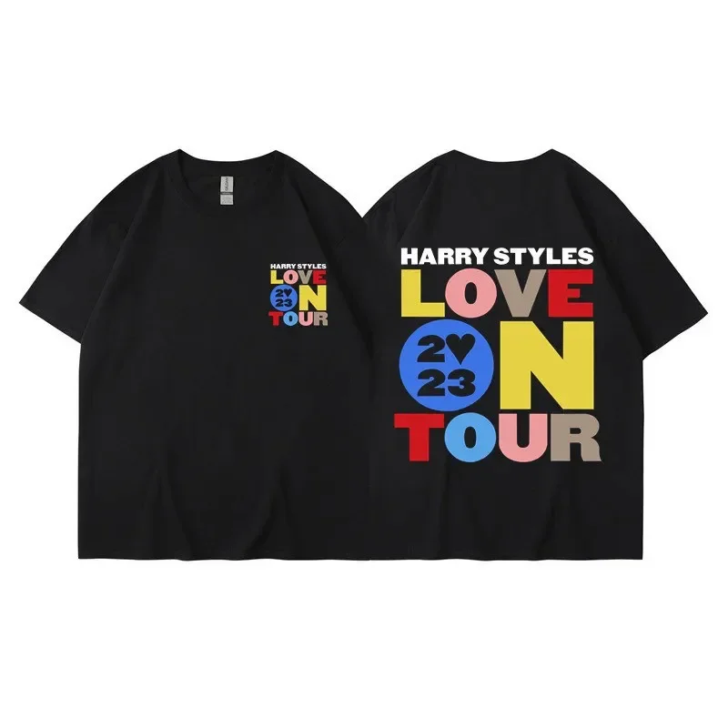 

Harry Styles Love On Tour short-sleeved summer 100% cotton men's T-shirt short-sleevedY2K hip-hop street casual fashion clothing