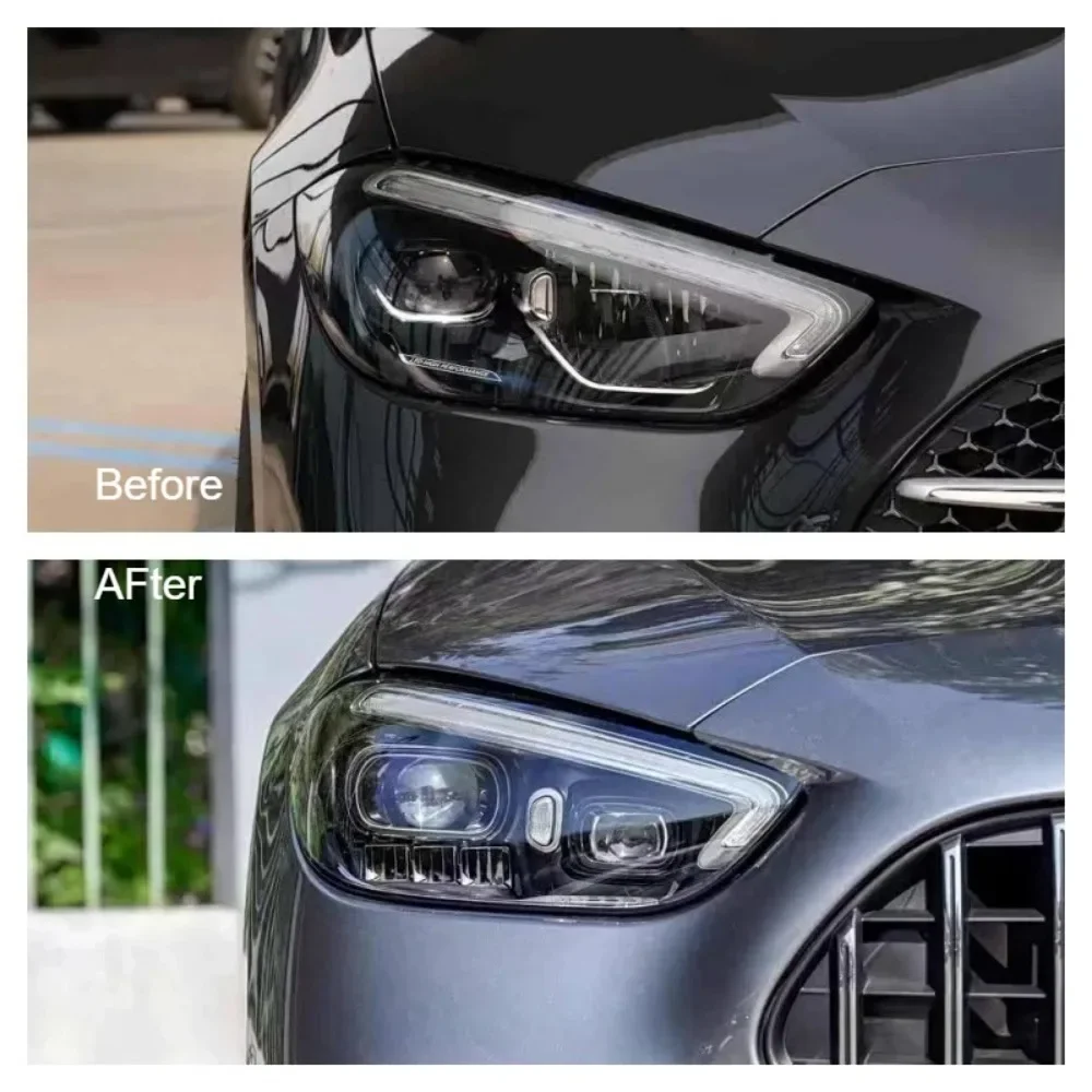 W206 2022 2023 2024 C Class DRL LED Upgrade Headlights Turn Signal Head Lamp Modified Assembly Signal Auto Accessories for Benz