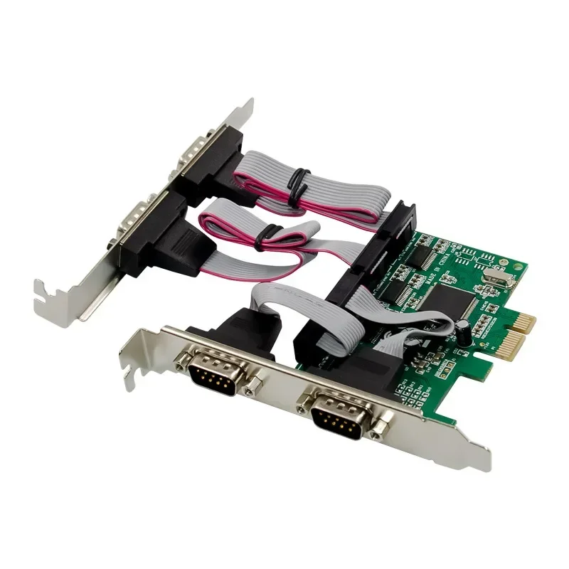 Pcie X1 To 4 DB-9 Serial Rs232 Ports Pcie Controller Card Four Com Port RS 232 PCI Express WCH384 Chipset Converter Adapter